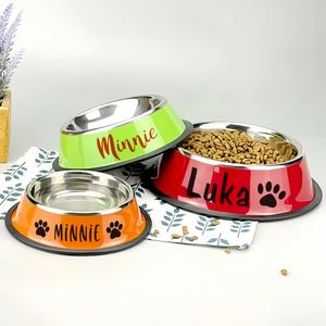 Custom <b>Dog</b> <b>Bowls</b> with Name, <b>Personalised</b> Stainless Steel Pet <b>Bowls</b> with Nonslip Silicone Bottom, Pet Feeding <b>Bowls</b> for Cat/<b>Dog</b> - Product Image 5