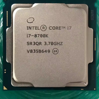 I7 8700K 3.7GHz 3.6GHz 6-core Desktop Processor 64 Bit Data Width LGA 1151 Slot Processor, Used for Desktop Computers