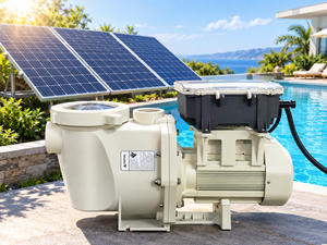 Pompe de piscine solaire hybride AC/DC à double alimentation, économie d'énergie, standard eau de mer - Product Image 1