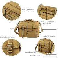 Sacoche tactique multifonction pour ordinateur portable, sac à main à bandoulière en Polyester 600D unisexe pour 7 jours, sac quotidien à fermeture éclair