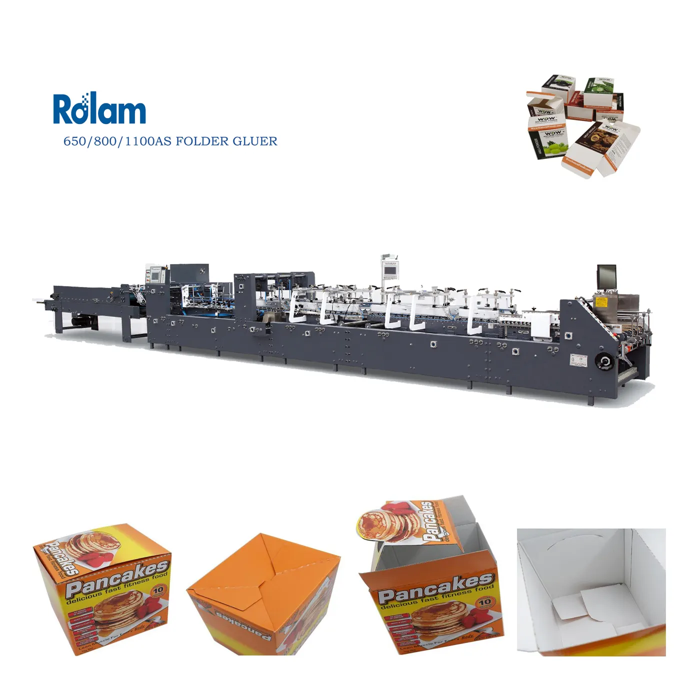 300m/min AS800 Automatic Folder Gluer Box Envelopes Folding Carton Gluing Machine