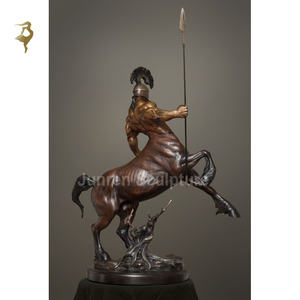 Caballo de carrera de bronce Jockey Trofeo ecuestre Escultura Caballo de carrera de bronce - Product Image 4