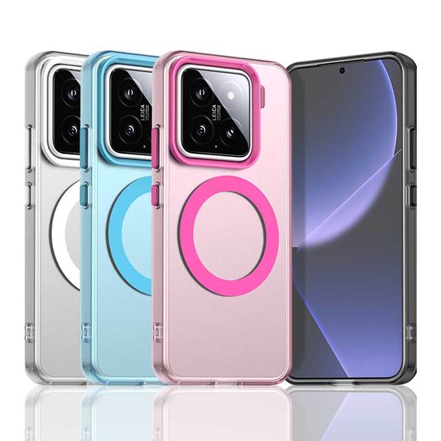 Matte Transparent Clear TPU Hard Shockproof Phone Case with Magnetic Back Cover Case for Xiaomi 17T POCO X8 Pro MAX Redmi Note15