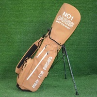Tas Golf Premium Gaya Korea Fungsi Ganda Penutup Anti Debu Kapasitas Besar Desain Cetak Fitur Penyangga Bahan Nilon Kulit PU Oxford