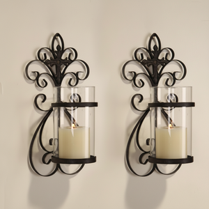 ที่ใส่เทียนโลหะแบบแขวนชุดโลหะสำเร็จรูป2ชิ้น - Product Image 1