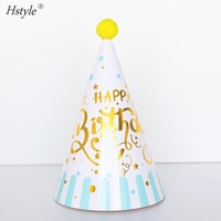 Chapeau d'anniversaire Hstyle nouvelle sortie, chapeau d'anniversaire arc-en-ciel, facile à assembler, SD128 pour les fêtes d'anniversaire des enfants et des adultes