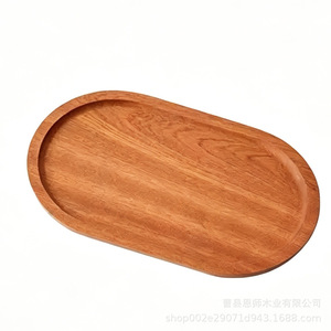 Solid Wood Oval <b>Tray</b> Beechwood Japanese Style Serving <b>Tray</b> For <b>Tea</b> Coffee Dessert Fruit Plate - Product Image 4