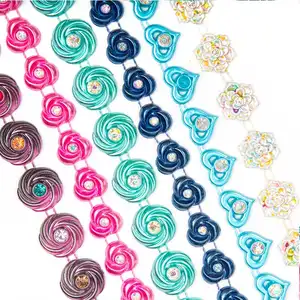 Thủy Tinh Pha Lê Rhinestone Rope Cord May Trên Thạch Ribbon Và Trims Để Trang Trí Quần Áo