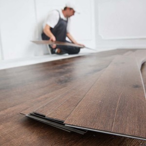 100% Environmentally Friendly Waterproof Wood Grain Interlocking Tiles Interlock <strong>Click</strong> <strong>Vinyl</strong> Spc <strong>Flooring</strong> - Product Image 1