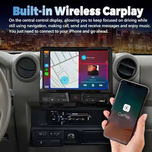 วิทยุติดรถยนต์ Carplay สำหรับ Toyota Land Cruiser LC76 ปี 2007-2025 ระบบ Android 14 เครื่องเล่นมัลติมีเดีย วิดีโอ GPS นำทาง จอสัมผัส สเตอริโอ - Product Image 2