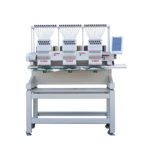 Máquina DE COSER bordada de tres cabezas, máquina de bordar de camisetas con múltiples agujas, máquina de bordar por ordenador