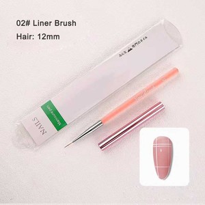 Ensemble de pinceaux pour nail art en gel avec manche en acrylique personnalisé, poils synthétiques, pour liner ondulé, ovale, French, éventail, Daisy, peinture, manucure et DIY - Product Image 6