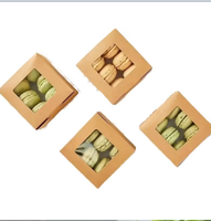 Boîte à gâteaux en carton ivoire avec fenêtre, en gros direct usine, boîte de boulangerie en carton kraft, boîte à cupcakes personnalisée pour pâtisserie