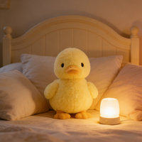Peluche Mini Canard Adorable avec Pattes Oranges, Animal en Peluche Coton PP pour Bébé, Idéal Anniversaire