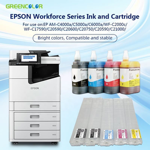 Encre pigmentée de haute qualité Greencolor 1000 ml compatible avec Epson Workforce WF C21000 C17590 C20590 C20600 C20750 C4000 C5000 - Product Image 3