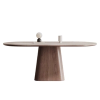 Ensemble table et chaises en pierre ardoise nordique, style moderne simple et vintage, table rectangulaire en pierre frittée pour petite famille