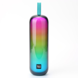TG384K Charming PORTABLE <strong>SPEAKER</strong> OUTDOOR INDOOR COLORFUL HALF LED HALF FABRIC CUSTOM BRAND Wireless <strong>SPEAKER</strong> with Microphone - Product Image 4