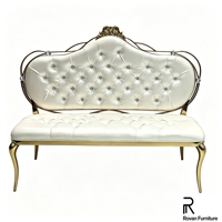 Canapé moderne en acier inoxydable de luxe, design unique, personnalisable, pour mariages et événements