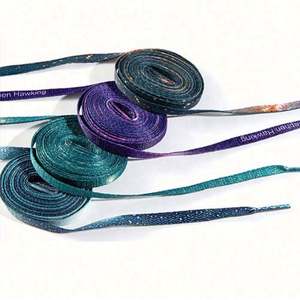 Lacets de chaussures personnalisés à logo imprimé plat, lacets de baskets personnalisés, vente chaude - Product Image 1