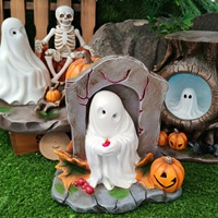 Nouvelle décoration d'Halloween, poupées suspendues luminescentes, squelette lumineux à LED, accessoires d'ornement d'Halloween, sons terrifiants