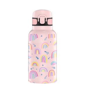 14oz 18oz Bpa-free Stainless Steel Kids Water <b>Bottle</b> Cute Pattern Vacuum Insulated <b>Straw</b> <b>Drinking</b> For School Children Drink - Product Image 4