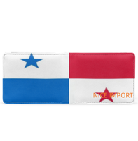 Dompet Kulit Bendera Panama untuk Pria, Dompet Lipat Dua Kapasitas Ekstra dengan Jendela ID, Dompet Tipis dengan Banyak Slot Kartu