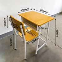 Meubles de classe pour l'Afrique, ensemble bureau et chaise d'étude en bois pour enfants, table d'étude pour enfants avec tiroirs