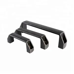LANGLE prezzi di fabbrica in alluminio maniglia nera solida maniglia porta per armadio cassetto accessori profilo in alluminio