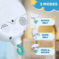 Meilleures ventes d'articles pour bébés Boîte à musique rotative personnalisée avec 12 berceuses pour piano Moteur mobile pour berceau Boîte à musique mobile pour bébé avec 3 modes