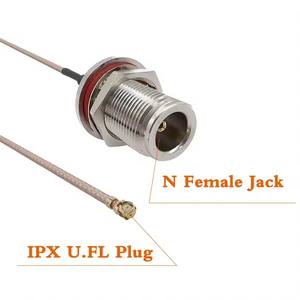 สายเคเบิล N Female to <span class=keywords><strong>IPX</strong></span>/UFL RG178 พร้อมหัวต่อ RF Coaxial แบบ N Type Nut Bulkhead Jack ไปยังสาย <span class=keywords><strong>IPX</strong></span> Pigtail สำหรับการ์ด PCI Wifi และเราเตอร์ไร้สาย - Product Image 3
