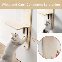 Arbre à chat suspendu à la porte à 4 niveaux, arbre à chat sur porte avec marches entièrement recouvertes de tapis, mobilier de repos et de grattage pour chats d'intérieur