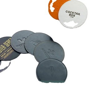 Sous-verres carrés en cuir PU personnalisés, écologiques, pour café et boissons, avec logo personnalisé, accessoire <span class=keywords><strong>de</strong></span> <span class=keywords><strong>table</strong></span> promotionnel - Product Image 6
