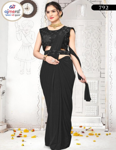 ผ้าไหมซารีสำเร็จรูปพรีเมียมสไตล์ชาติพันธุ์ คอลเลคชั่นดีไซเนอร์สุดหรู ขายส่งสำหรับการสั่งซื้อจำนวนมากในราคาที่ดีที่สุด - Product Image 4