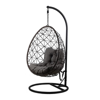 Chaise balançoire moderne pour patio extérieur avec cadre en acier et rotin pour salon et jardin Meubles d'extérieur en gros