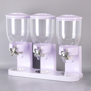 2023 Hot Sale Dual <strong>Control</strong> Plastic Dry Food Dispenser Storage Boxes <strong>Double</strong> Dry Food Cereal Dispenser Food Container - Product Image 6