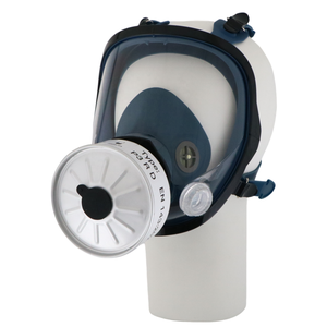 Respirator Gas Anti pelindung wajah penuh 6800 DIN, masker Gas koneksi benang 40mm standar dapat digunakan kembali - Product Image 4