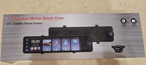 11 Inches 1080p Mirror Dash <strong>Cam</strong> Rear with Voice Control with Carplay Mirror &amp; <strong>Android</strong> Auto Dash <strong>Cam</strong> Front and Rear - Product Image 2