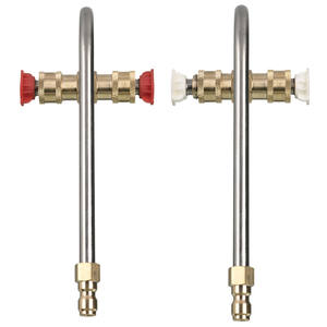 منظف مزراب مرفق Psi أدوات تنظيف مزراب من الفولاذ المقاوم للصدأ مع 4 فوهات - Product Image 2