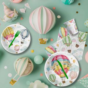 Juego de Vajilla para Fiestas, Paquete para Baby Shower para 24 Personas, Incluye 24 Platos de 9'', 24 Platos de 7'', 24 Vasos de 9oz, 24 Servilletas de 6.5'' - Product Image 4