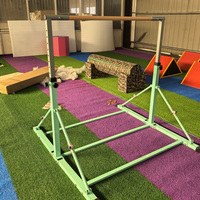 Barra Horizontal Portátil Ajustable de Acero y Espuma Verde con Logotipo Personalizado para Entrenamiento de Fisicoculturismo y Gimnasio Integrado