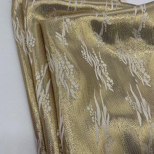 IN STOCK Metallic <strong>Silk</strong> Jacquard Lurex <strong>Silk</strong> <strong>Brocade</strong> <strong>Fabric</strong> for Sale - Product Image 2