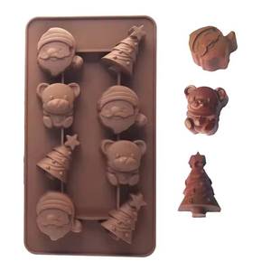 Large Chocolate Christmas Cartoon <b>Silicone</b> Material Cake <b>Baking</b> Diy Mold - Product Image 3