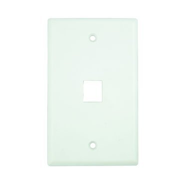 1 Port Single Gang ABS Wall Plate Cover for RJ45 Keystone Jack and Modular Inserts Rj11 Rj12 F RCA for USB All Fit