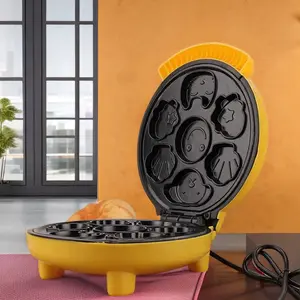 Zuinige Mini Wafelijzer Ontbijt Pannenkoekenplaat Cartoon Vorm Elektrische Wafel Maker Machine