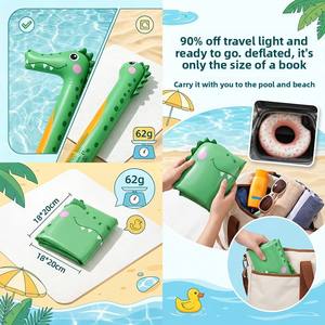 Marazual Crocodile Pool Noodle Galleggiante Gonfiabile in PVC per Bambini, per <span class=keywords><strong>Piscina</strong></span> e Spiaggia Estiva - Product Image 5