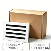 Diffuseur linéaire en alliage d'aluminium 10x8 po, grille décorative pour grille d'aération de climatisation murale ou de plafond pour maison et bureau