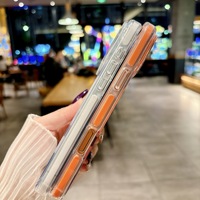 Coque de téléphone magnétique avec cadre coloré, couverture transparente, côtés antidérapants en TPU et dos transparent en PC pour iPhone 18 17 Pro Max