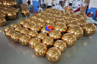 Décoration de plafond pour intérieur ou extérieur, grand miroir gonflable doré/brillant, orbz/boules/sphères/ballons