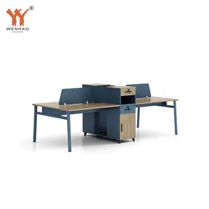 A melhor qualidade executiva moderna mesa de escritório cubicicleta 4 pessoal estação de trabalho projetos para sala de escritório