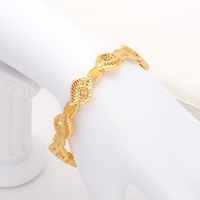 Bracelet de mariage Jinxiuxing pour femme, style vintage ajouré, filigrane sculpté, plaqué or 24 carats, laiton, haute qualité, taille personnalisée